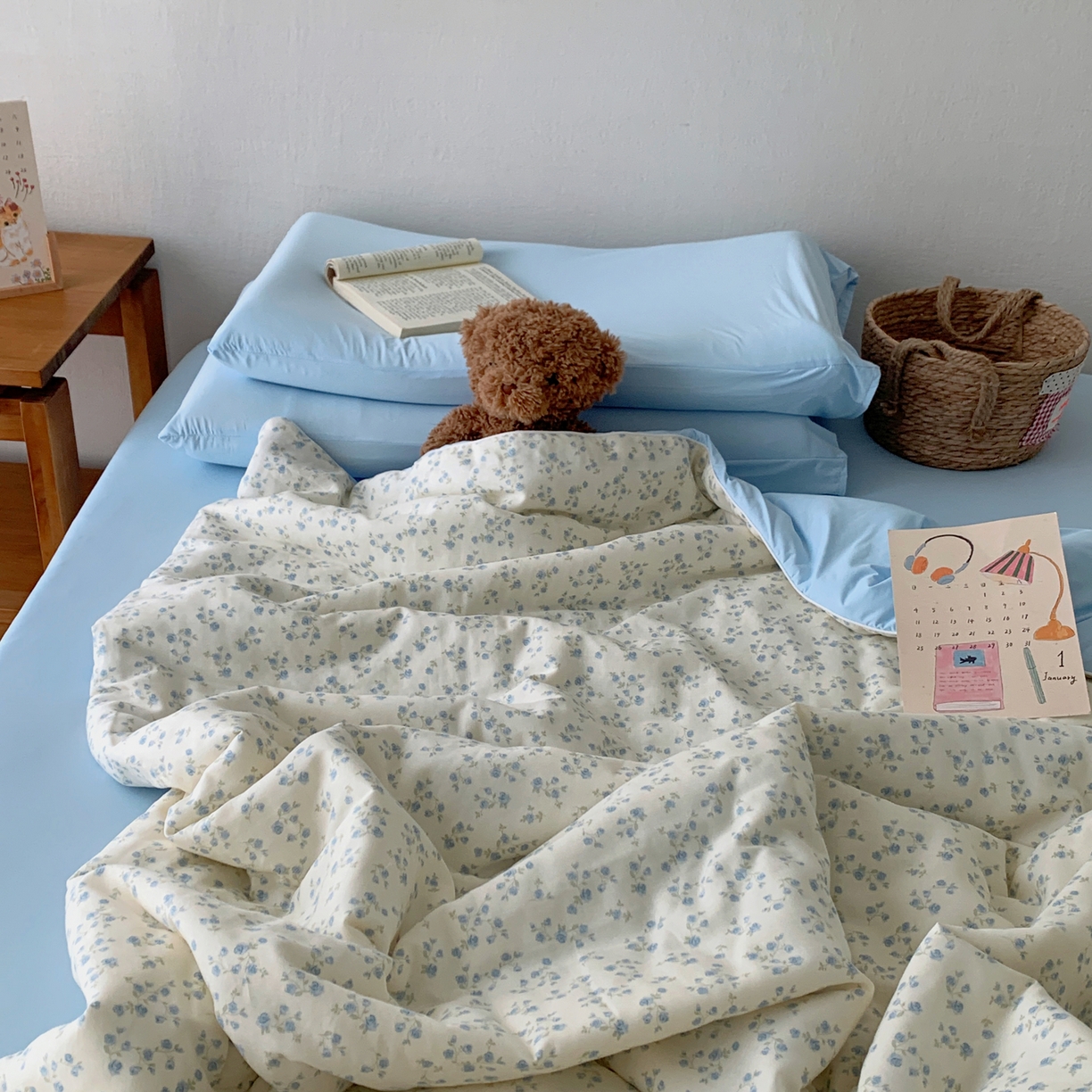 91家纺网 家纺一手货源 找家纺 桃喜 2026新款冰纱夏被夏凉被空调被 风铃草