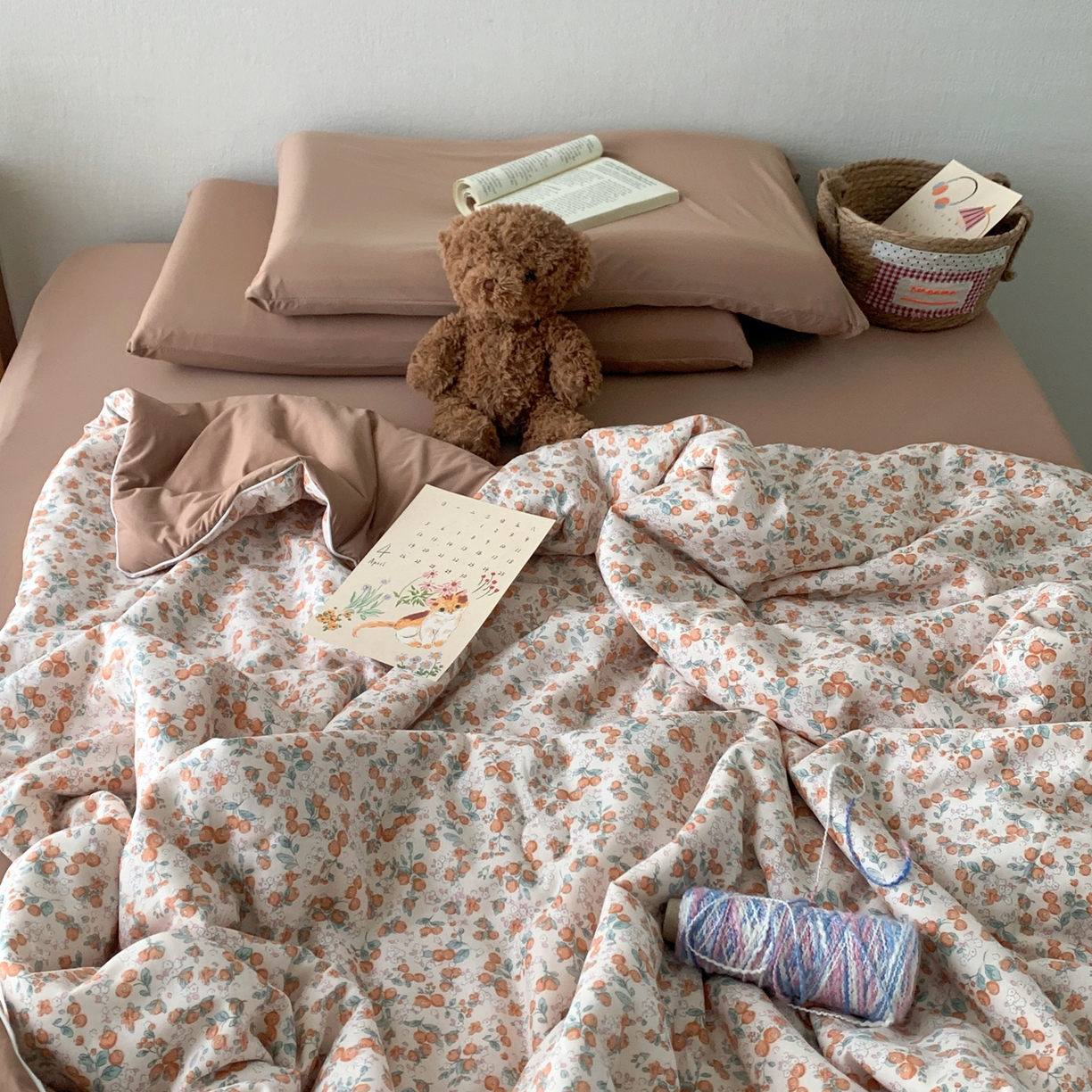 91家纺网 家纺一手货源 找家纺 桃喜 2026新款冰纱夏被夏凉被空调被 柿柿如意