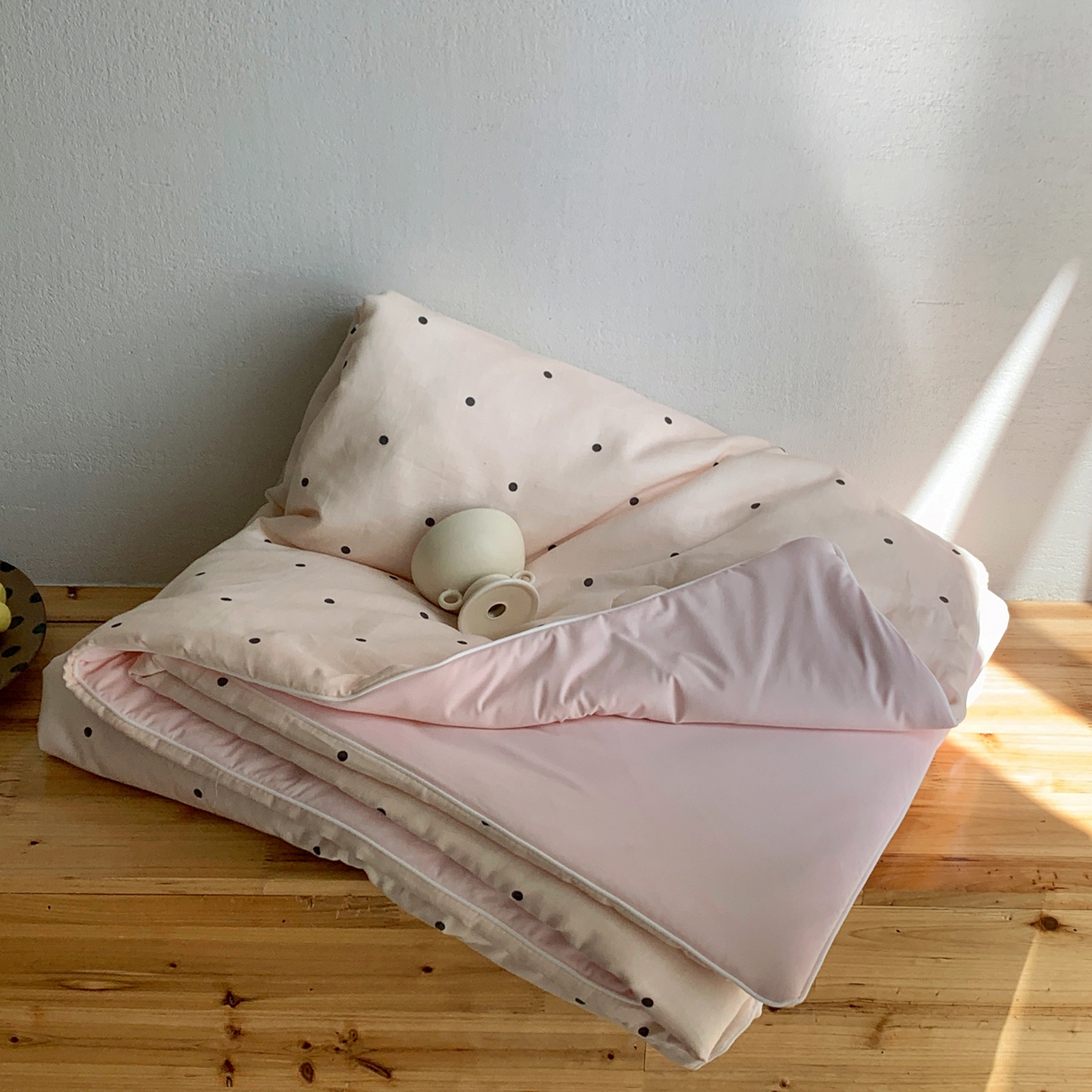 91家纺网 家纺一手货源 找家纺 桃喜 2026新款冰纱夏被夏凉被空调被 赫本粉