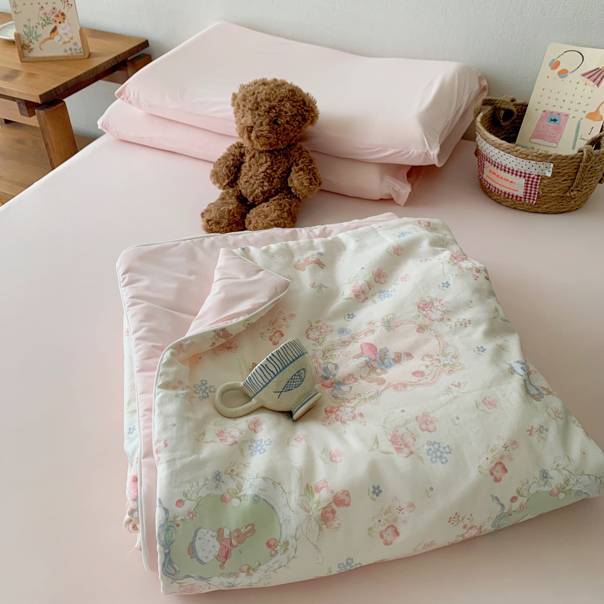 91家纺网 家纺一手货源 找家纺 桃喜 2026新款冰纱夏被夏凉被空调被 爱丽丝