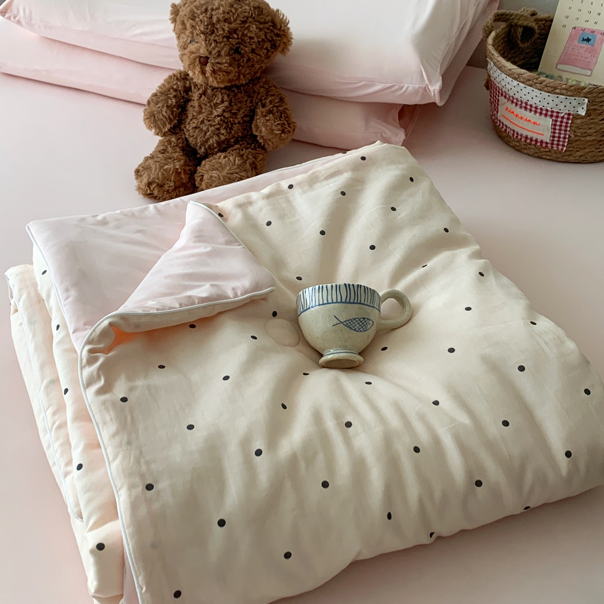 91家纺网 家纺一手货源 找家纺 桃喜 2026新款冰纱夏被夏凉被空调被 赫本粉