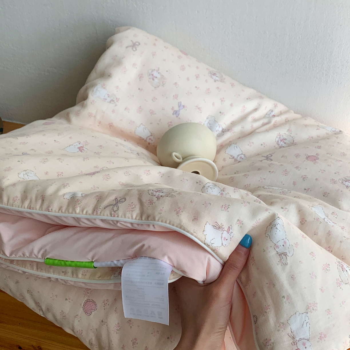 91家纺网 家纺一手货源 找家纺 桃喜 2026新款冰纱夏被夏凉被空调被 软萌兔兔