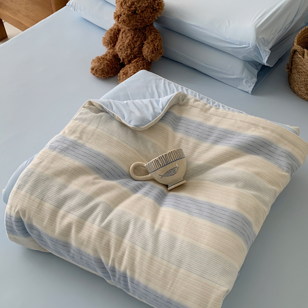 91家纺网 家纺一手货源 找家纺 桃喜 2026新款冰纱夏被夏凉被空调被 晴山