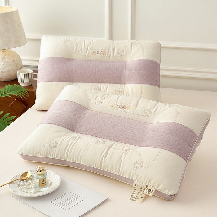 91家纺网 家纺一手货源 找家纺 （总）仁宇枕业 2026新款新品棉麻山草麻护颈枕头枕芯