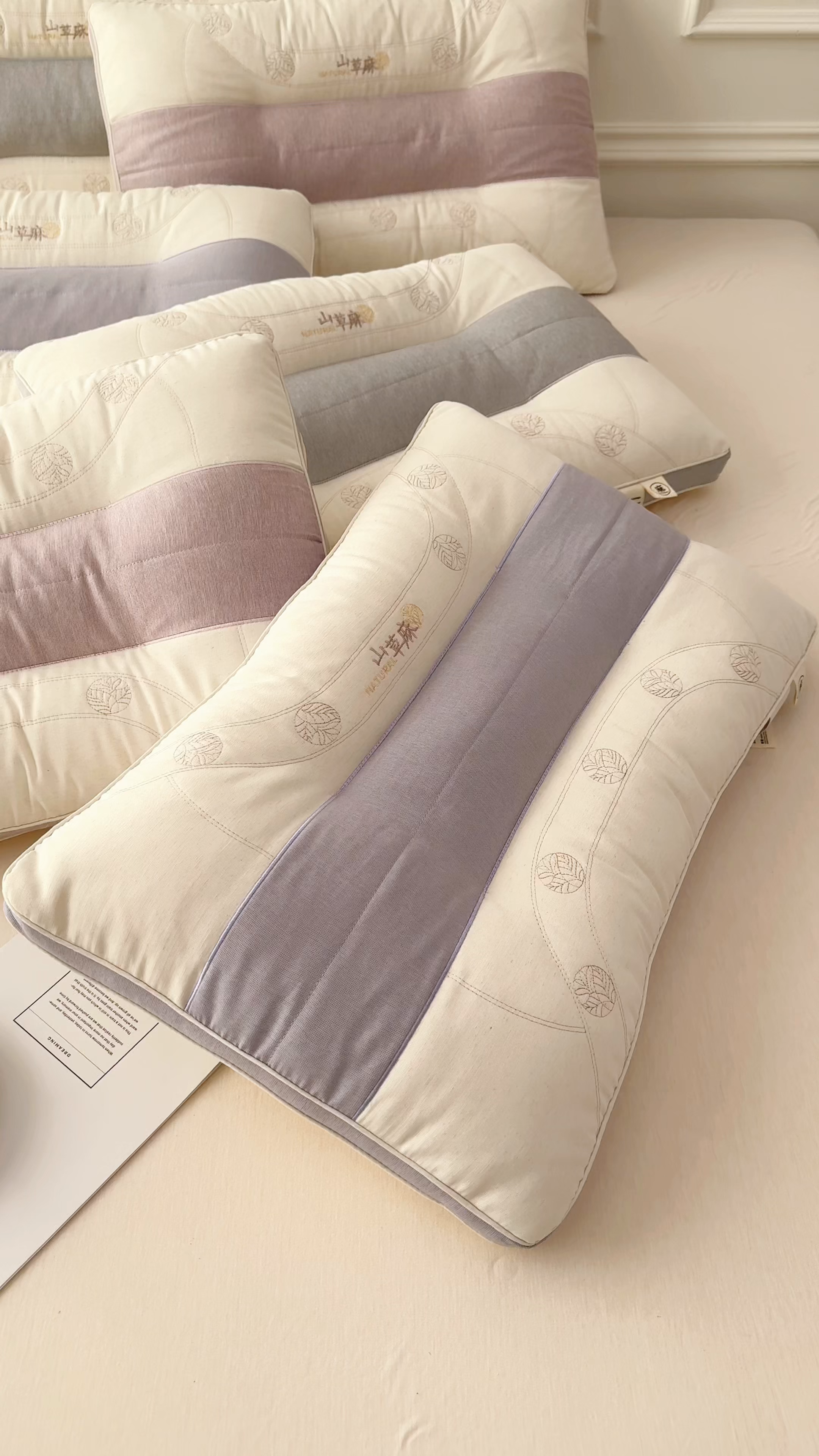 91家纺网 家纺一手货源 找家纺 （总）仁宇枕业 2026新款新品棉麻山草麻护颈枕头枕芯