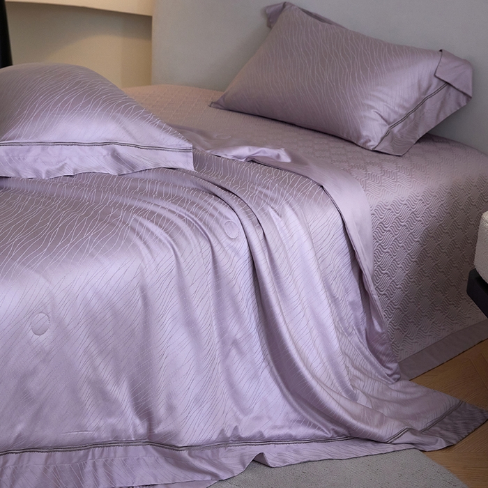 91家纺网 家纺一手货源 找家纺 （总）淼铭家纺 2026新款天丝棉提花床盖夏被夏凉被空调被四件套-半夏系列