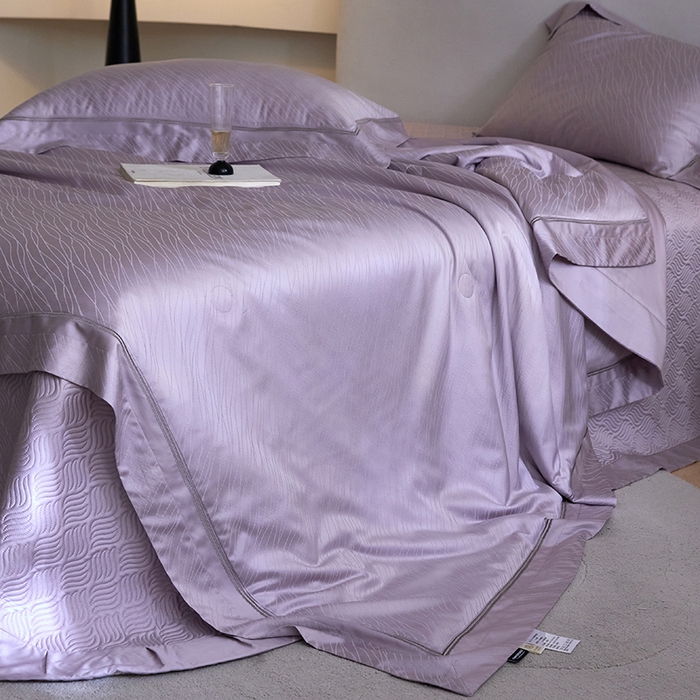 91家纺网 家纺一手货源 找家纺 （总）淼铭家纺 2026新款天丝棉提花床盖夏被夏凉被空调被四件套-半夏系列