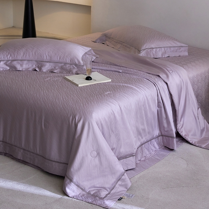 91家纺网 家纺一手货源 找家纺 （总）淼铭家纺 2026新款天丝棉提花床盖夏被夏凉被空调被四件套-半夏系列