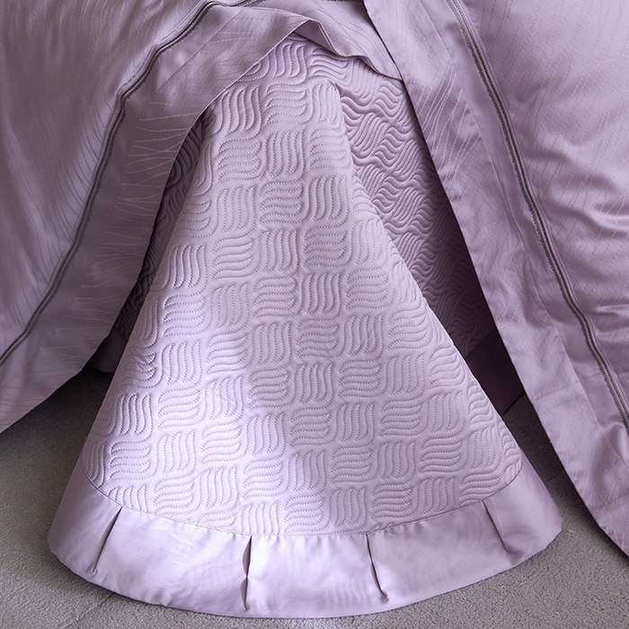 91家纺网 家纺一手货源 找家纺 淼铭家纺 2026新款天丝棉提花床盖夏被夏凉被空调被四件套-半夏系列 半夏-紫色