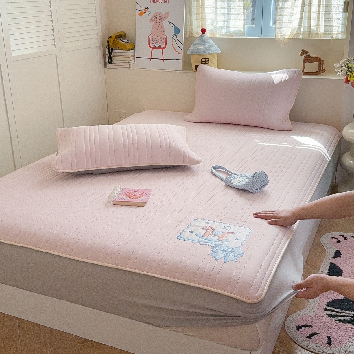 91家纺网 家纺一手货源 找家纺 （总）TT.one 塔塔家居 2026新款A类夏日裸感凉感夏凉垫--小马系列