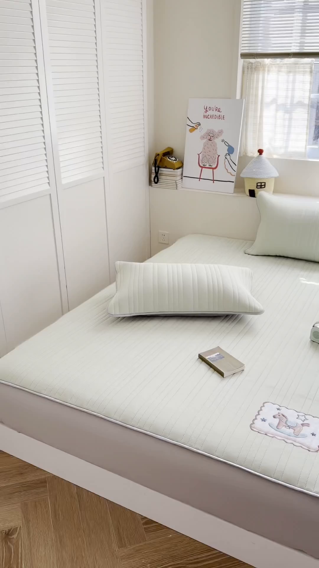 91家纺网 家纺一手货源 找家纺 TT.one 塔塔家居 2026新款A类夏日裸感凉感夏凉垫--小马系列 小马-薄荷绿