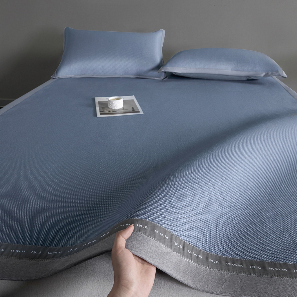 印季家纺 2026新款可水洗织带款凉感冰藤软席 深蓝