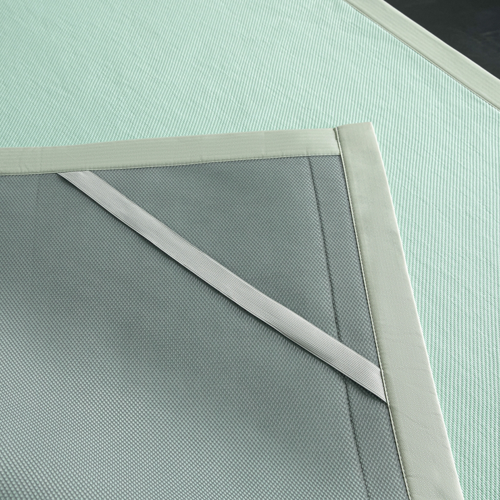 91家纺网 家纺一手货源 找家纺 印季家纺 2026新款可水洗织带款凉感冰藤软席 水绿