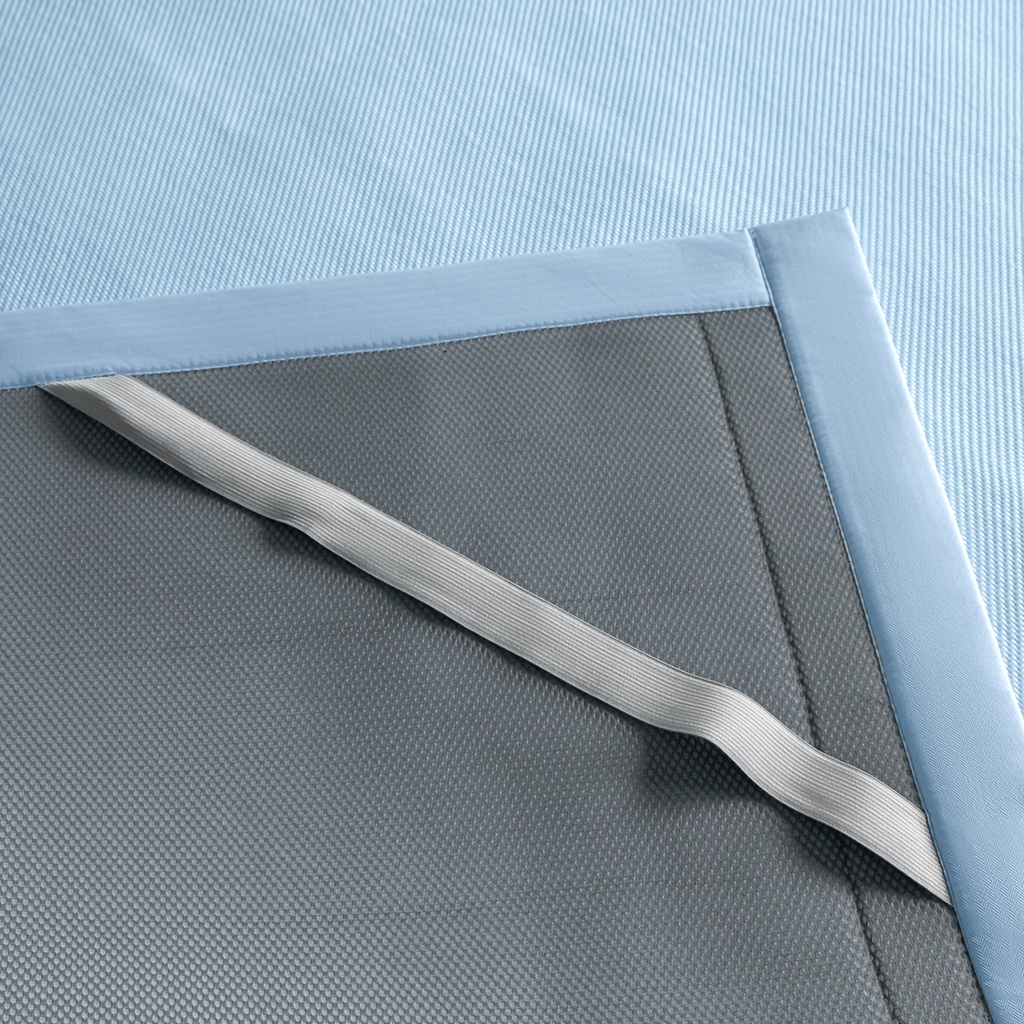 91家纺网 家纺一手货源 找家纺 印季家纺 2026新款可水洗织带款凉感冰藤软席 天蓝