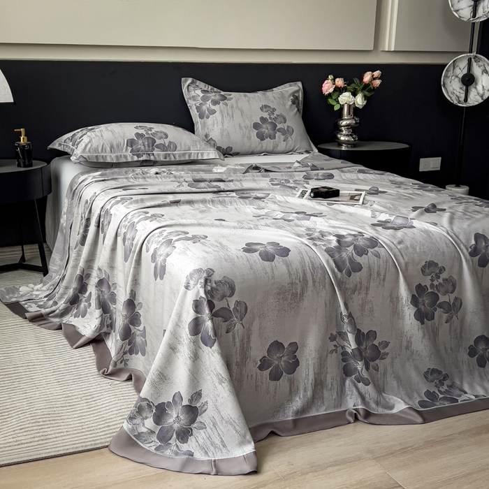 91家纺网 家纺一手货源 找家纺 （总）印季家纺 2026新款色织提花100%竹纤维床单凉席