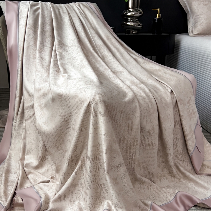 印季家纺 2026新款色织提花100%竹纤维床单凉席 雾梦-浅棕茶