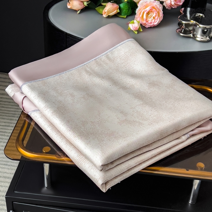 91家纺网 家纺一手货源 找家纺 印季家纺 2026新款色织提花100%竹纤维床单凉席 雾梦-浅棕茶