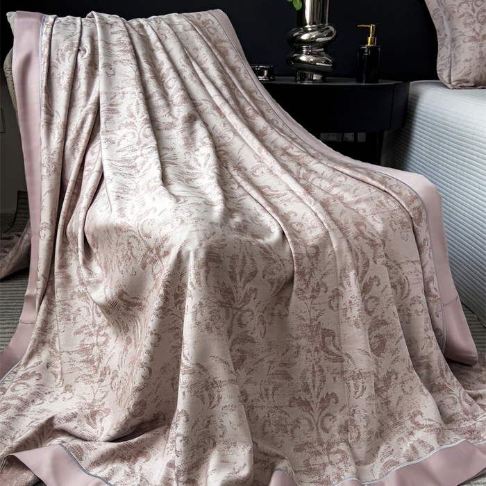 印季家纺 2026新款色织提花100%竹纤维床单凉席 时光之谜-罗汉果