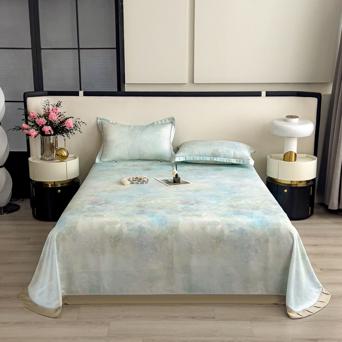 91家纺网 家纺一手货源 找家纺 （总）印季家纺 2026新款数码印花竹纤维+莱赛尔床单凉席