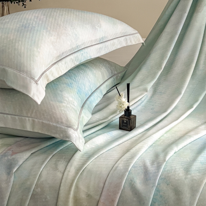 91家纺网 家纺一手货源 找家纺 （总）印季家纺 2026新款数码印花竹纤维+莱赛尔床单凉席