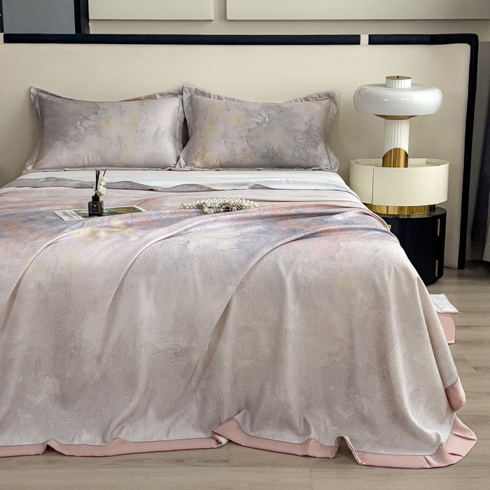 印季家纺 2026新款数码印花竹纤维+莱赛尔床单凉席 五彩缤纷