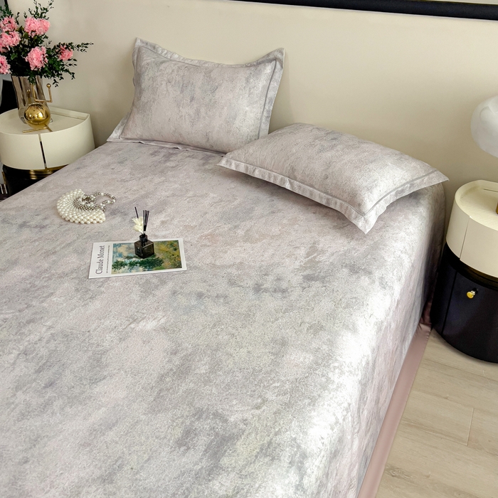 91家纺网 家纺一手货源 找家纺 印季家纺 2026新款数码印花竹纤维+莱赛尔床单凉席 漫山