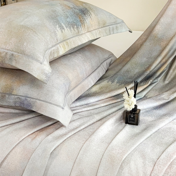 91家纺网 家纺一手货源 找家纺 印季家纺 2026新款数码印花竹纤维+莱赛尔床单凉席 江南印象