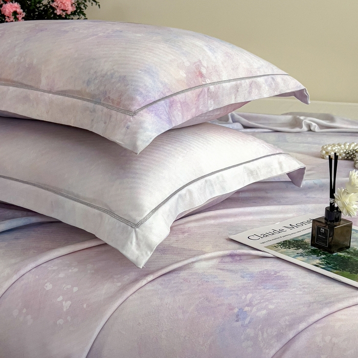 91家纺网 家纺一手货源 找家纺 印季家纺 2026新款数码印花竹纤维+莱赛尔床单凉席 花花世界