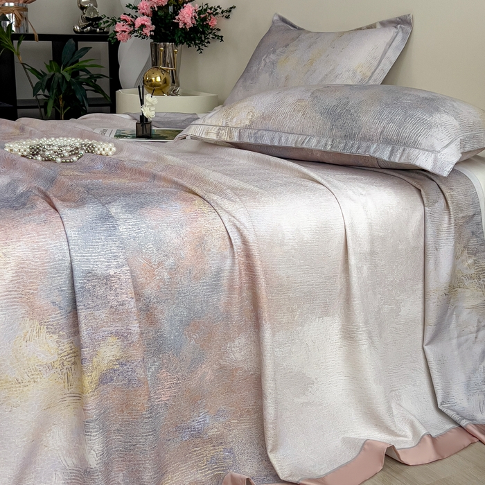 91家纺网 家纺一手货源 找家纺 印季家纺 2026新款数码印花竹纤维+莱赛尔床单凉席 五彩缤纷