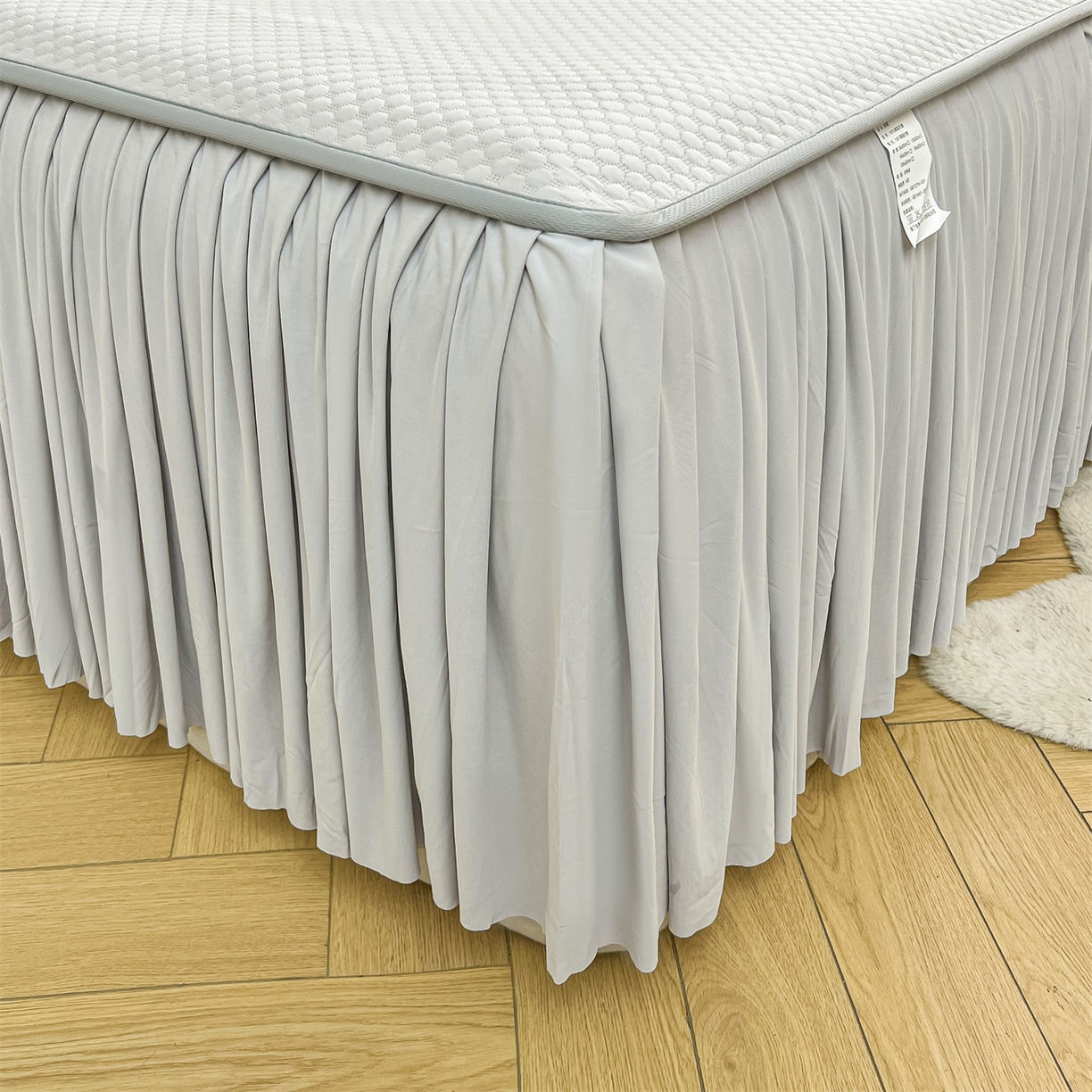 91家纺网 家纺一手货源 找家纺 （总）雯豆家纺 2026新款A类凉感丝花边床裙款凉席席子凉席