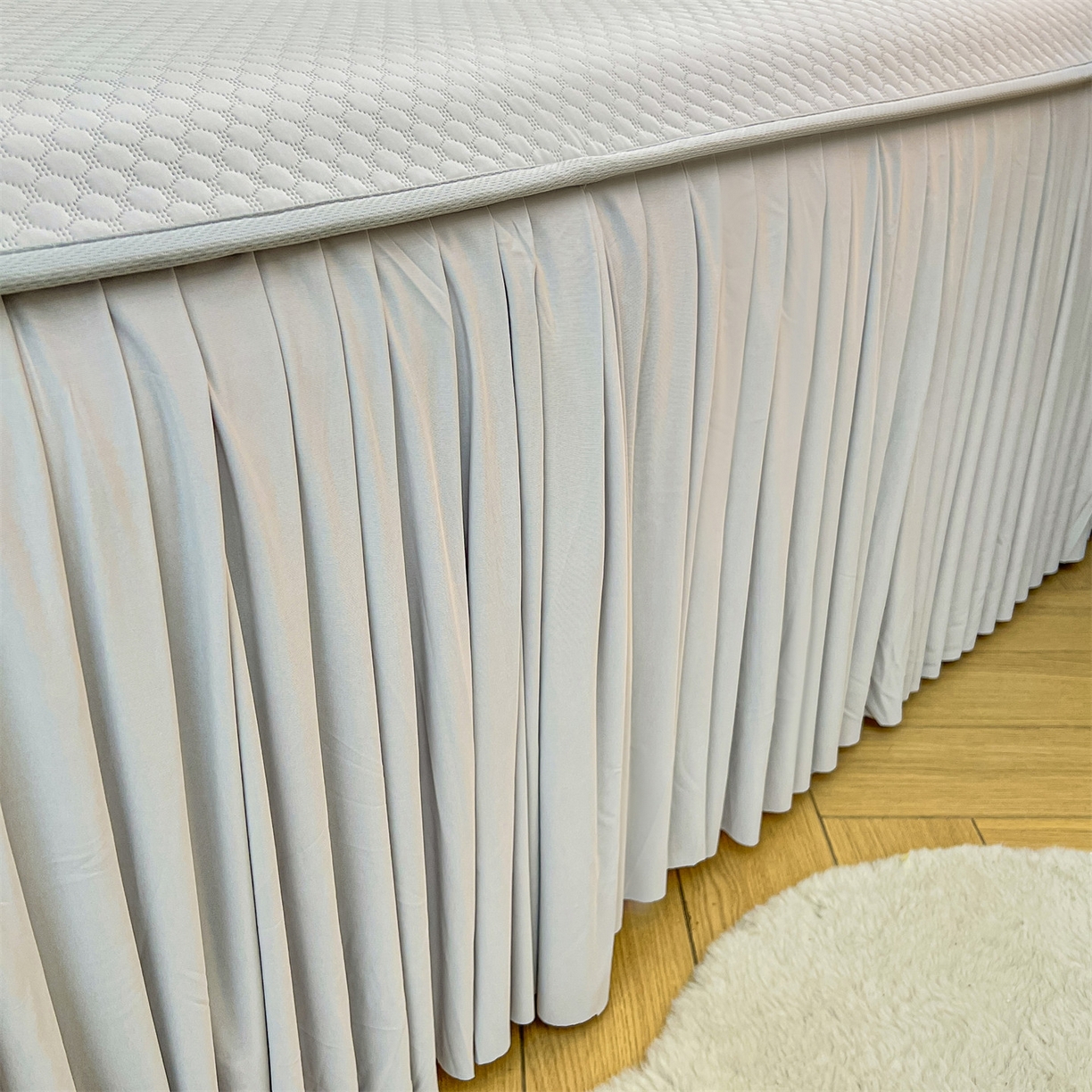 91家纺网 家纺一手货源 找家纺 （总）雯豆家纺 2026新款A类凉感丝花边床裙款凉席席子凉席