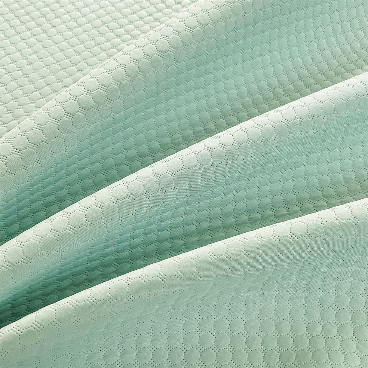 91家纺网 家纺一手货源 找家纺 雯豆家纺 2026新款A类凉感丝花边床裙款凉席席子凉席 凉感丝床裙-森林绿