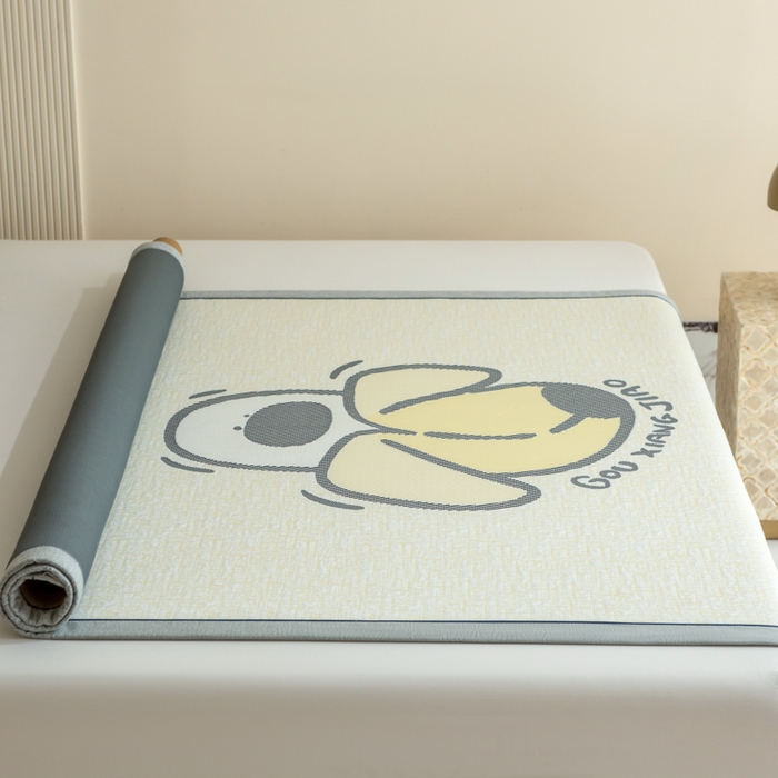 91家纺网 家纺一手货源 找家纺 （总）印季家纺 2026新款卡通大版提花冰爽凉感丝凉席席子