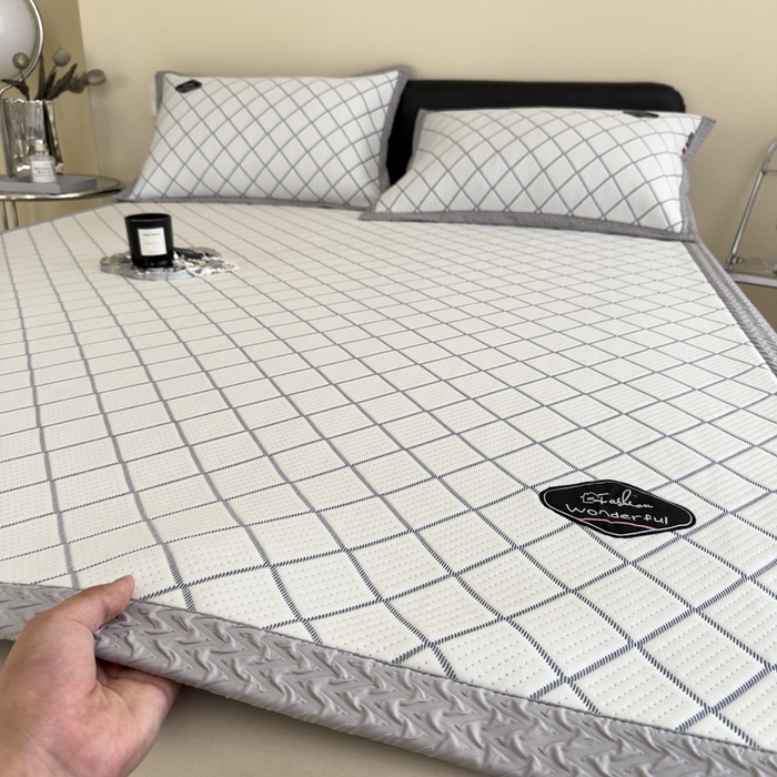 （总）印季家纺 2026新款轻奢简约凉感丝泡泡席-格调凉席（床席款）