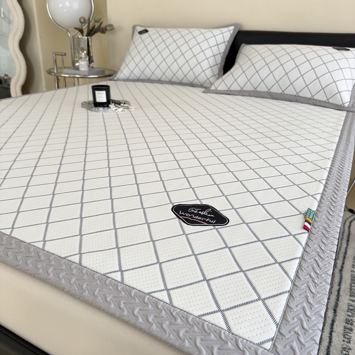 91家纺网 家纺一手货源 找家纺 （总）印季家纺 2026新款轻奢简约凉感丝泡泡席-格调凉席（床席款）