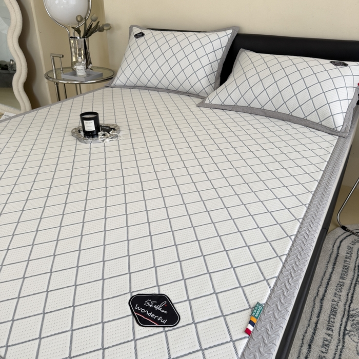 91家纺网 家纺一手货源 找家纺 （总）印季家纺 2026新款轻奢简约凉感丝泡泡席-格调凉席（床席款）