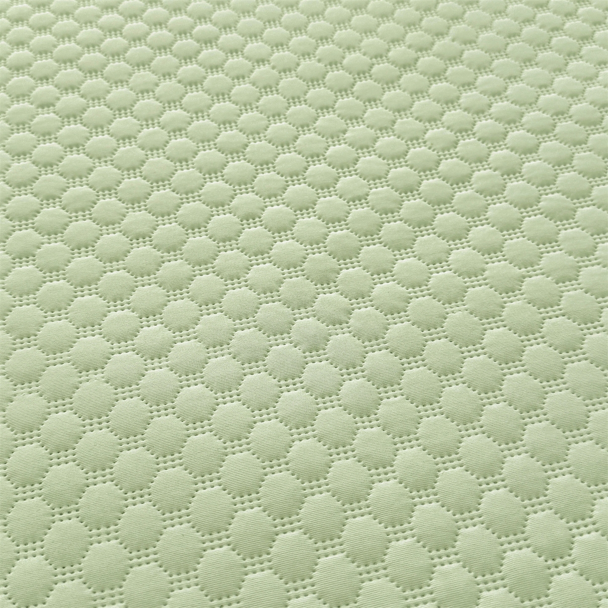 91家纺网 家纺一手货源 找家纺 雯豆家纺 2026新款A类凉感丝花边床笠款凉席席子凉席 凉感丝花边床笠-春辰绿