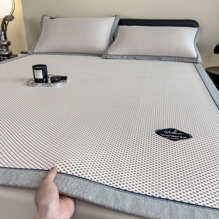 91家纺网 家纺一手货源 找家纺 （总）印季家纺 2026新款凉感系列-华夫格凉感丝软席（床席款）