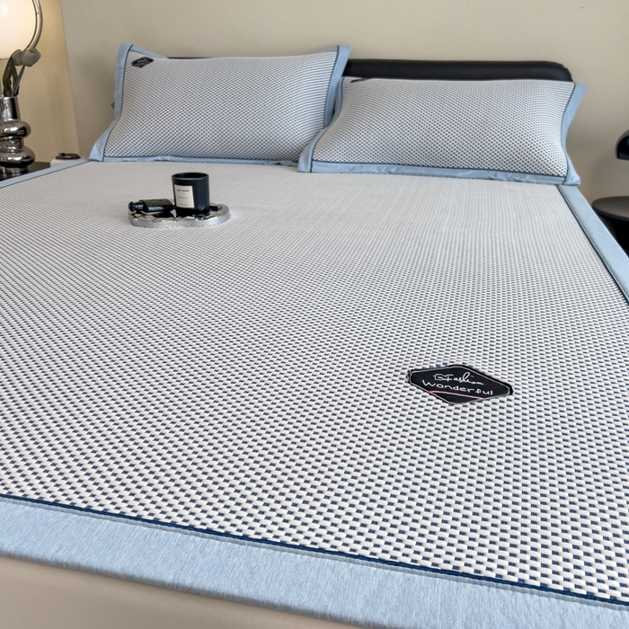 91家纺网 家纺一手货源 找家纺 （总）印季家纺 2026新款凉感系列-华夫格凉感丝软席（床笠款）