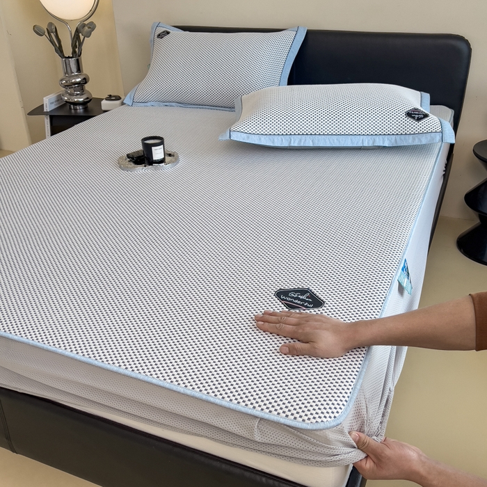 （总）印季家纺 2026新款凉感系列-华夫格凉感丝软席（床笠款）