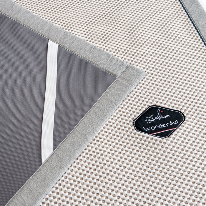 91家纺网 家纺一手货源 找家纺 印季家纺 2026新款凉感系列-华夫格凉感丝软席（床笠款） 米黄