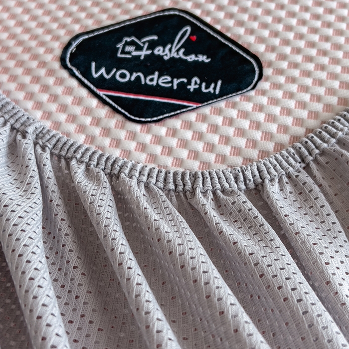 91家纺网 家纺一手货源 找家纺 印季家纺 2026新款凉感系列-华夫格凉感丝软席（床笠款） 浅粉