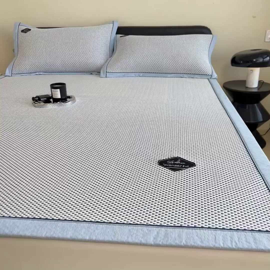 91家纺网 家纺一手货源 找家纺 （总）印季家纺 2026新款凉感系列-华夫格凉感丝软席（床笠款）