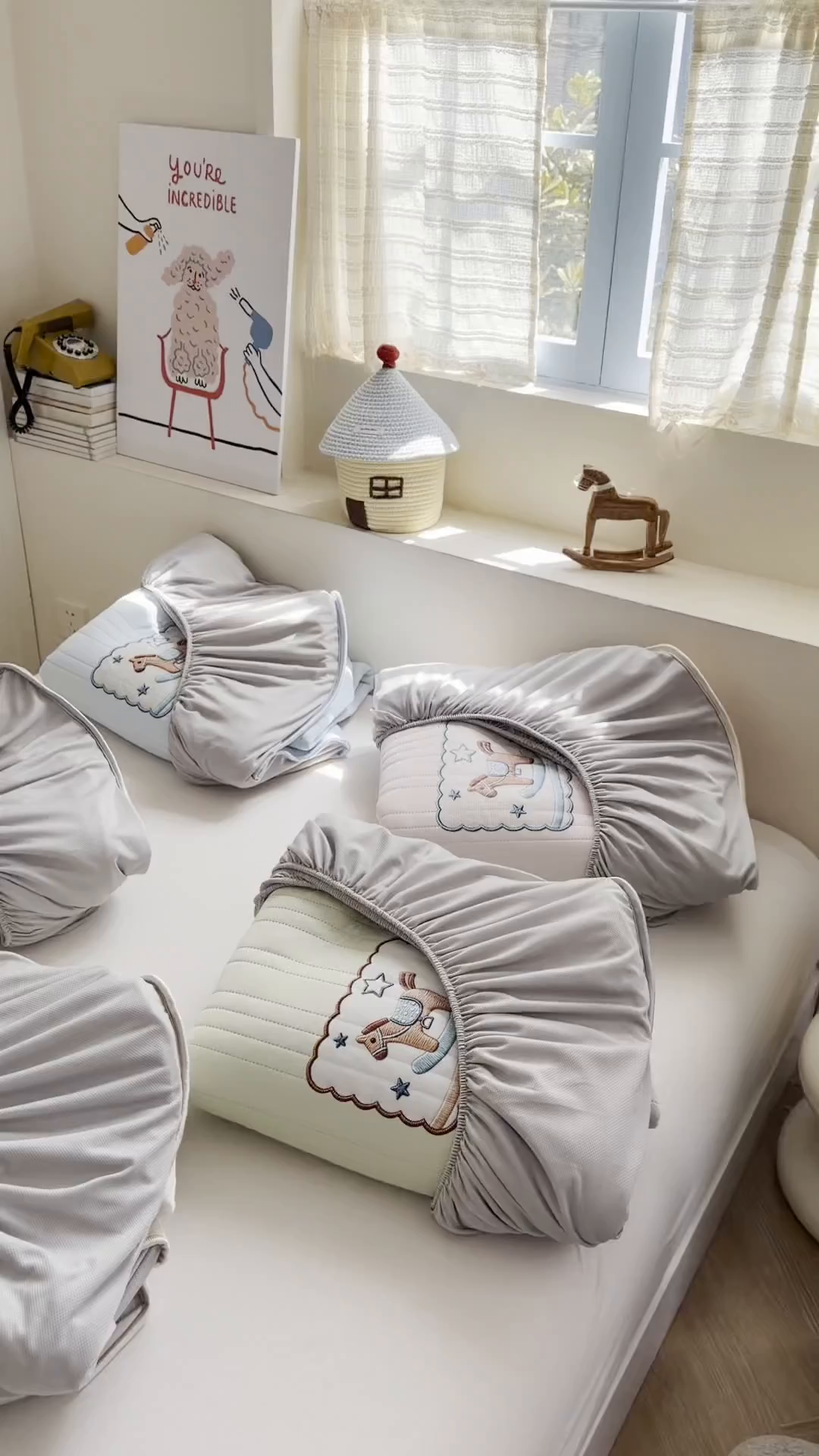 91家纺网 家纺一手货源 找家纺 TT.one 塔塔家居 2026新款A类夏日裸感凉感夏凉垫--小马系列 组合