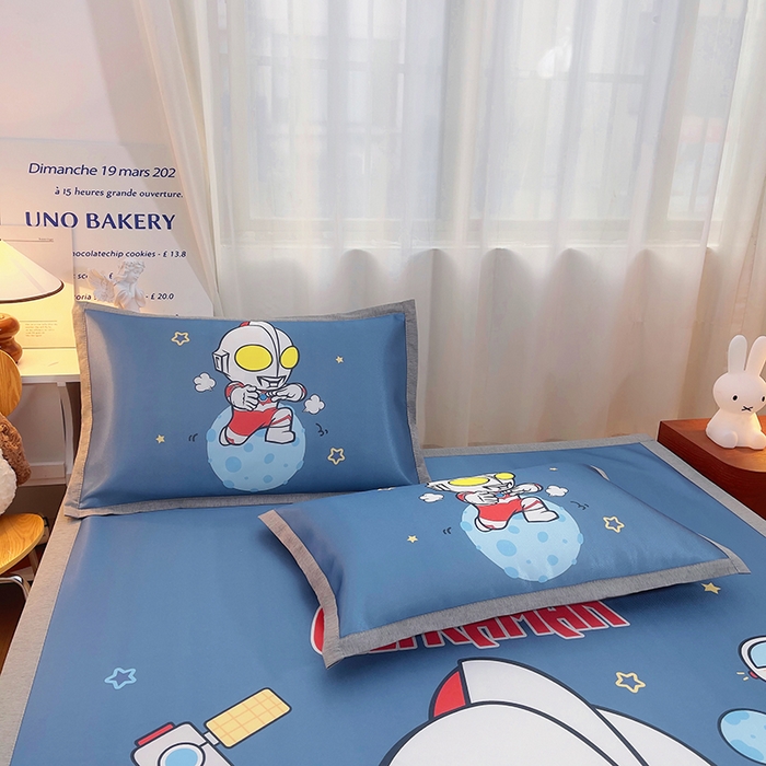 91家纺网 家纺一手货源 找家纺 （总）云恋家纺2026正版授权冰丝席卡通夏季凉席三件套可折叠水洗软席子儿童单双人凉感空调席