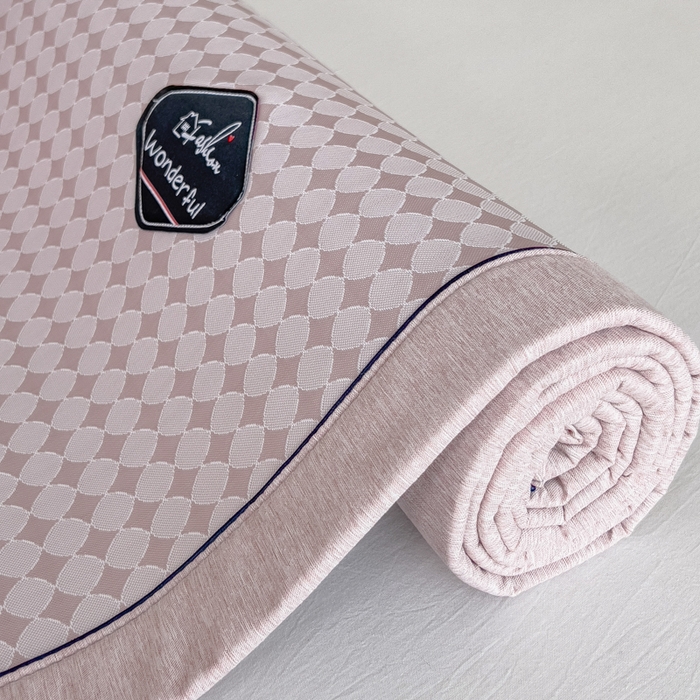 91家纺网 家纺一手货源 找家纺 印季家纺 2026新款凉感系列-丝滑凉感丝软席（床笠款） 圆点-粉色