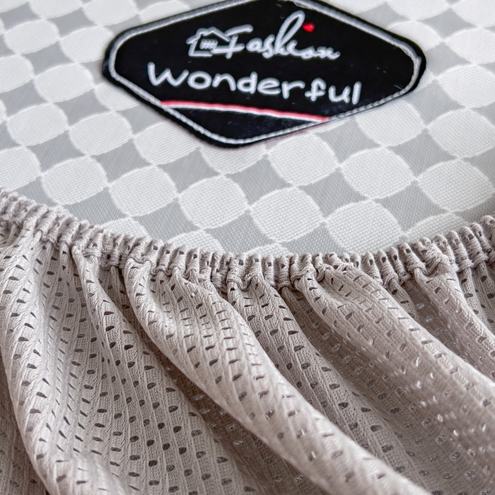 91家纺网 家纺一手货源 找家纺 印季家纺 2026新款凉感系列-丝滑凉感丝软席（床笠款） 圆点-灰色