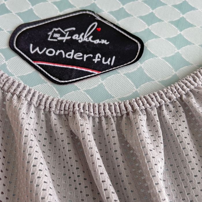 91家纺网 家纺一手货源 找家纺 印季家纺 2026新款凉感系列-丝滑凉感丝软席（床笠款） 圆点-蓝色