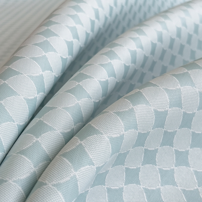 91家纺网 家纺一手货源 找家纺 印季家纺 2026新款凉感系列-丝滑凉感丝软席（床笠款） 圆点-蓝色