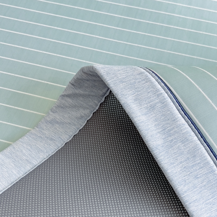 91家纺网 家纺一手货源 找家纺 印季家纺 2026新款凉感系列-丝滑凉感丝软席（床笠款） 条纹-蓝色